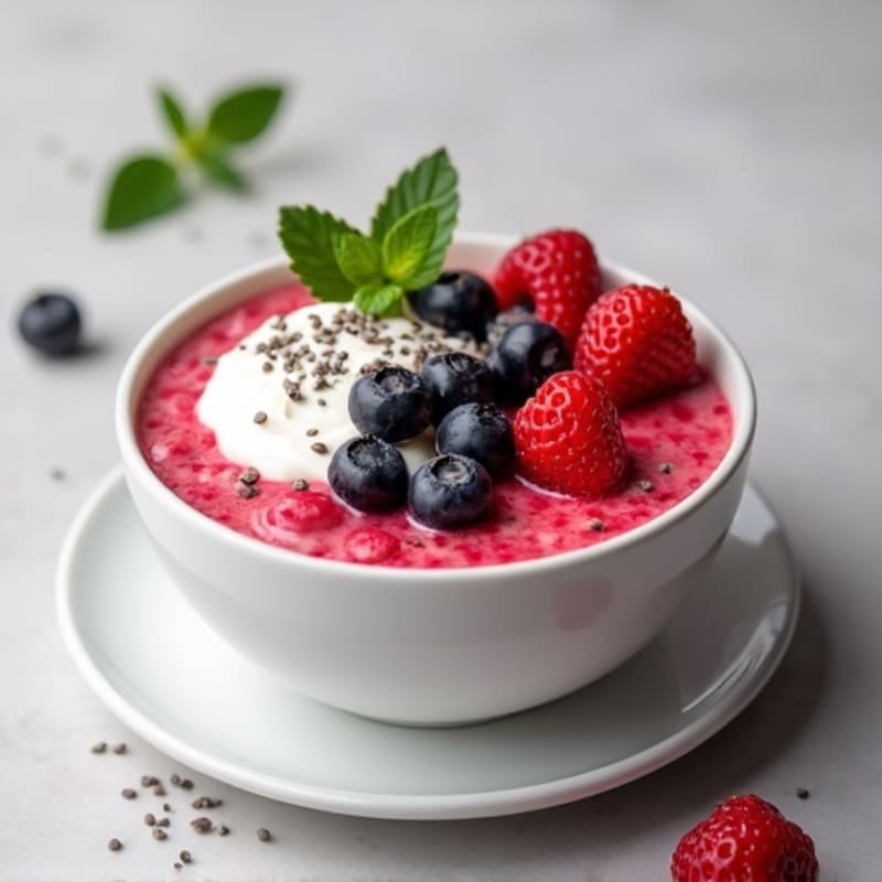 Creamy Greek Yogurt Protein Bowl with Mixed Berries