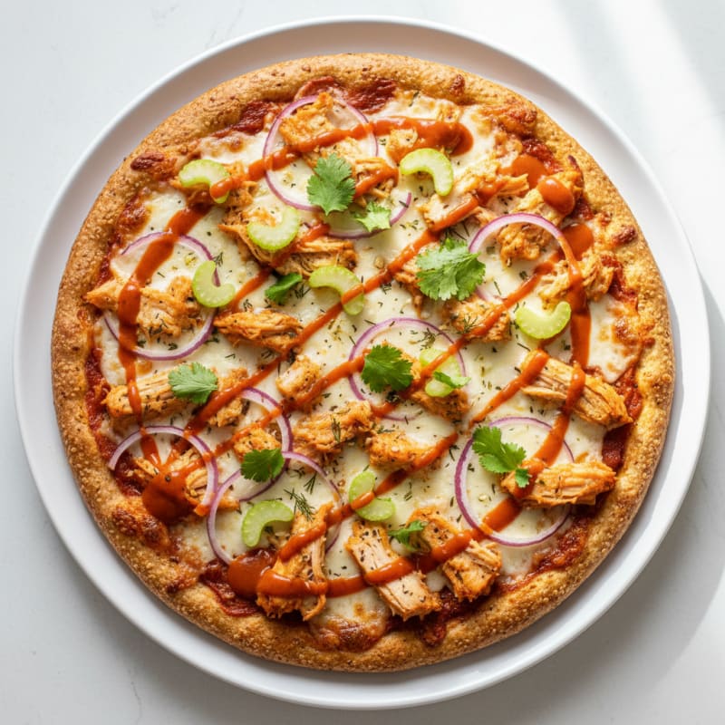 Crispy Buffalo Chicken Pizza