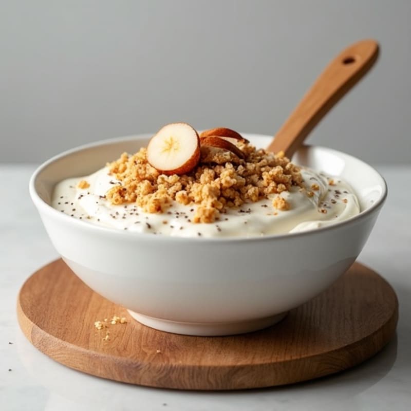 Greek Yogurt with Sliced Almonds and Protein Powder