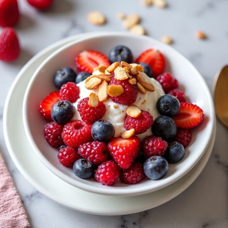 Baked Berries with Toasted Almonds