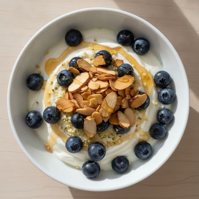 Blueberry Protein Greek Yogurt Parfait