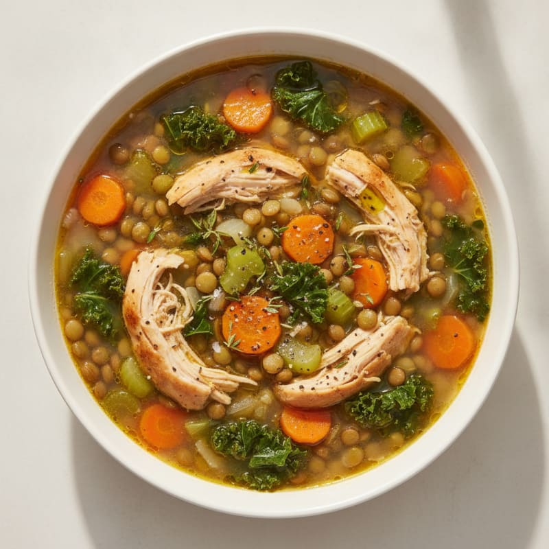 Hearty Lentil Soup with Garden Vegetables