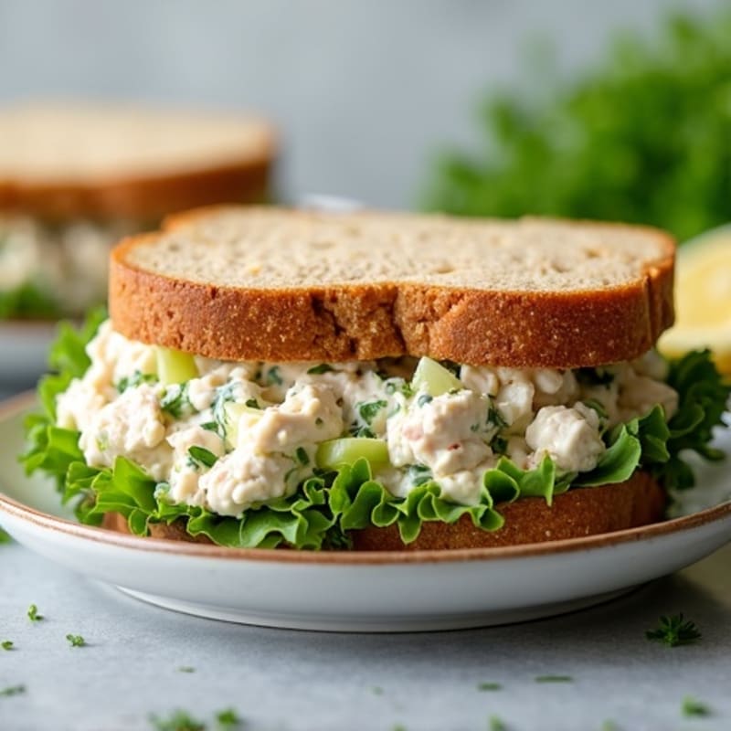 Creamy Fresh Herb Chicken Salad Sandwich
