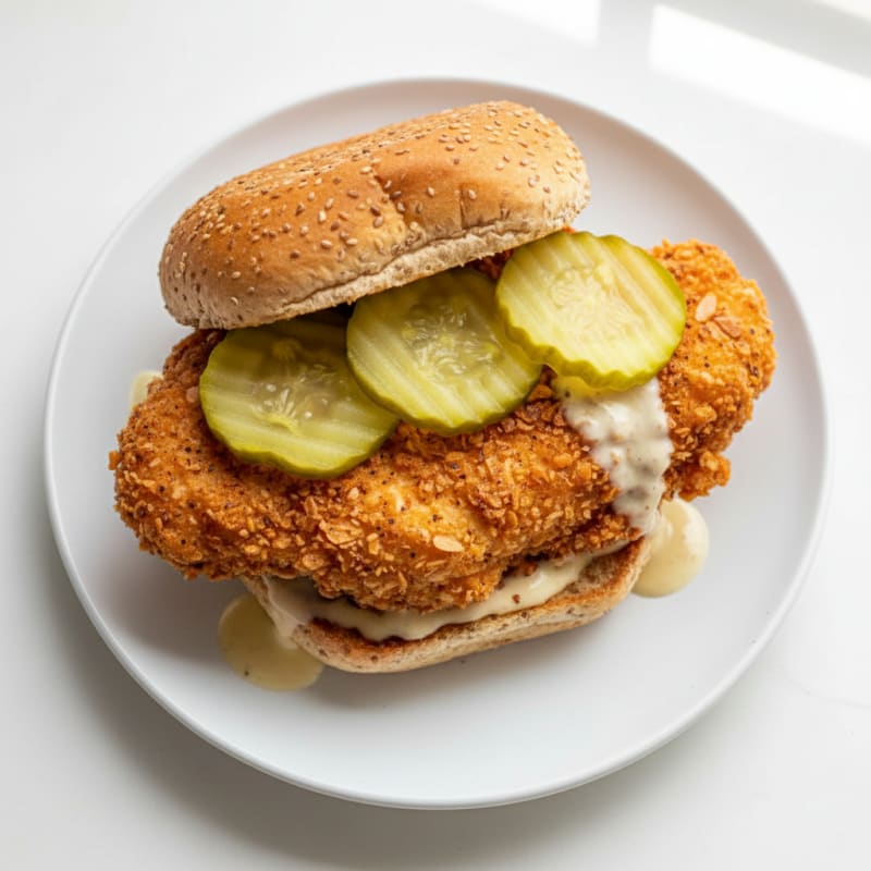 Buttermilk Fried Chicken Sandwich with Pickles