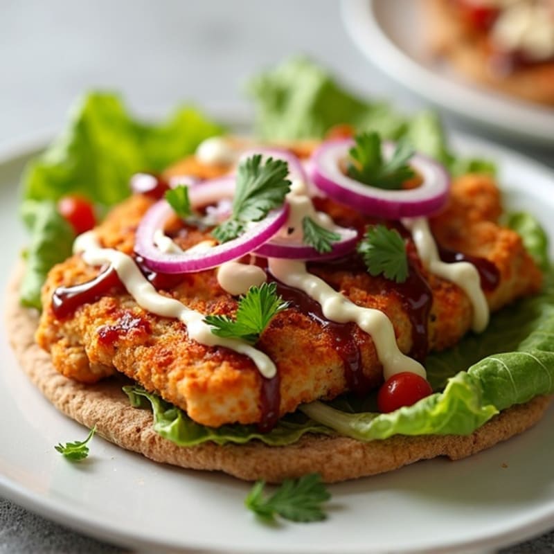 Crispy BBQ Ranch Chicken Flatbread