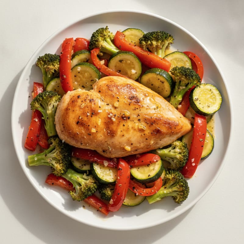 Lemon Herb Roasted Chicken and Veggies