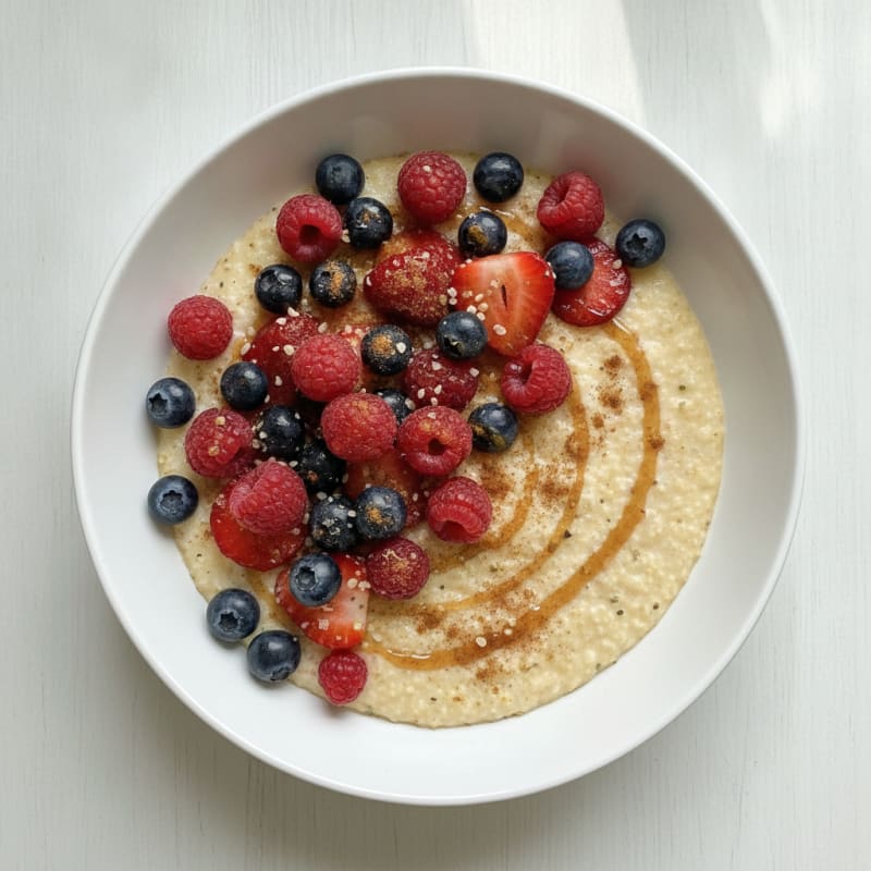 Berry Protein Semolina Porridge