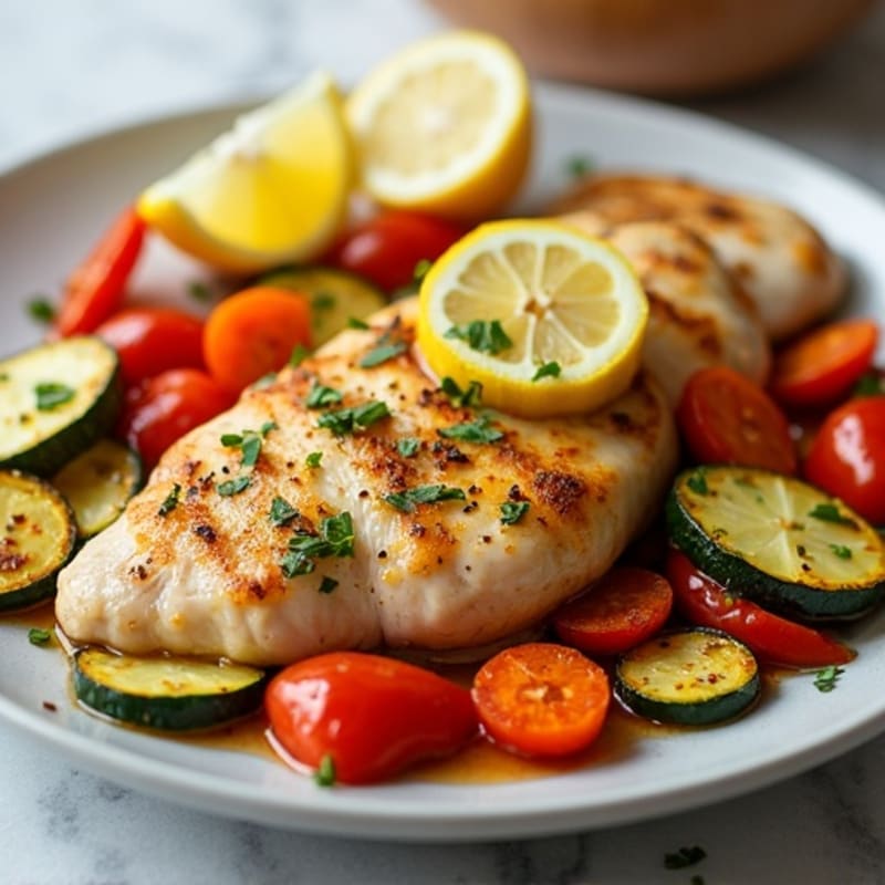 Sheet Pan Lemon Garlic Chicken and Roasted Vegetables