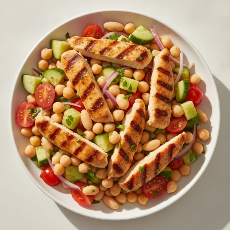 Mediterranean Bean Salad with Lemon-Herb Vinaigrette