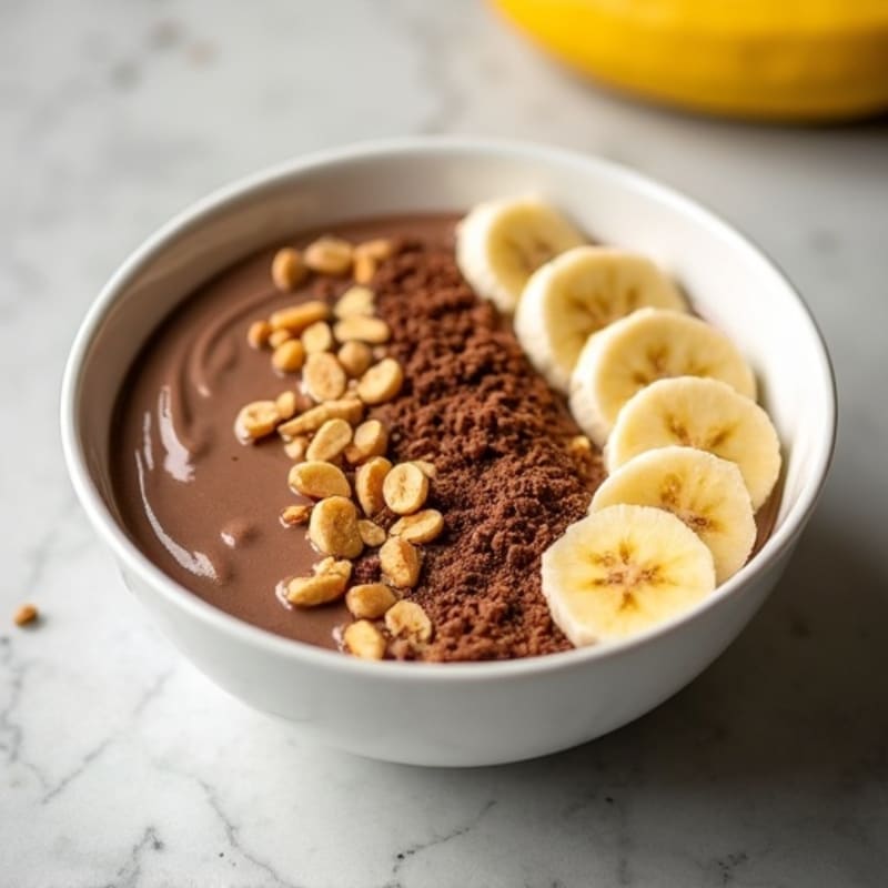 Creamy Peanut Butter Chocolate Protein Bowl