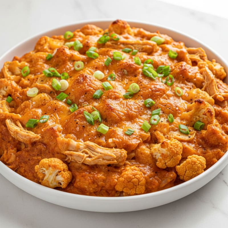 Creamy Buffalo Chicken Dip Bake