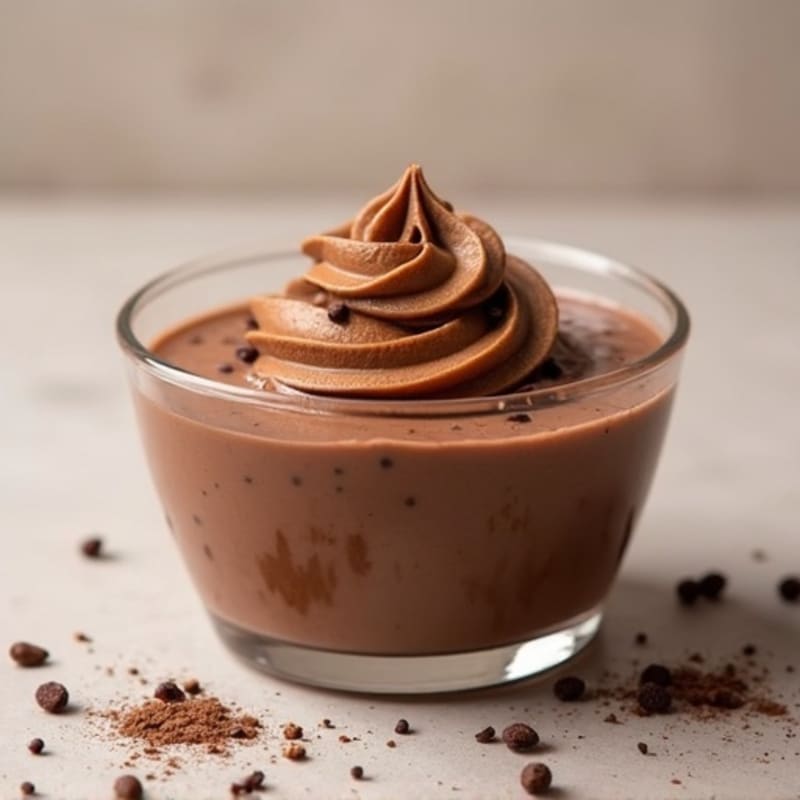Silky Chocolate Protein Pudding with Peanut Butter Swirl