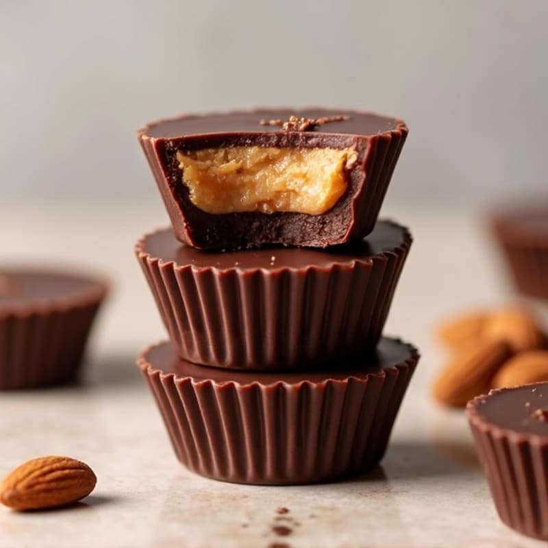 No-Bake Dark Chocolate Almond Butter Cups