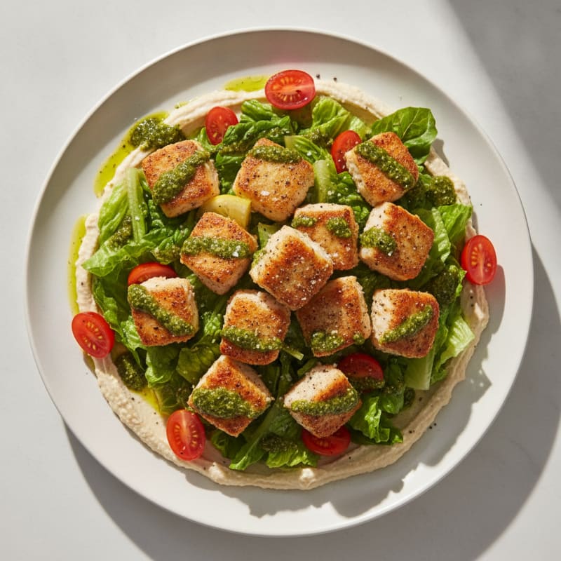 Pan-Seared Rainbow Trout with Basil Sauce