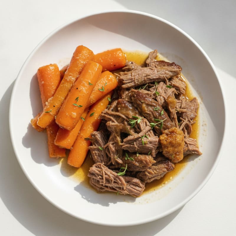 Braised Beef with Honey-Glazed Carrots