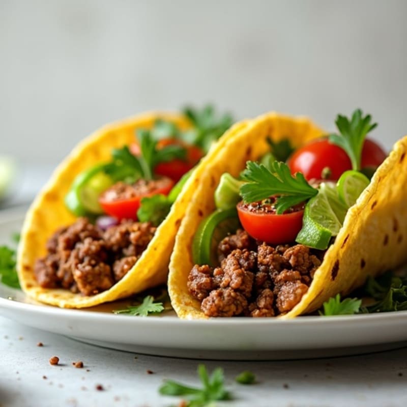 Lean Ground Beef Tacos with Fresh Veggies