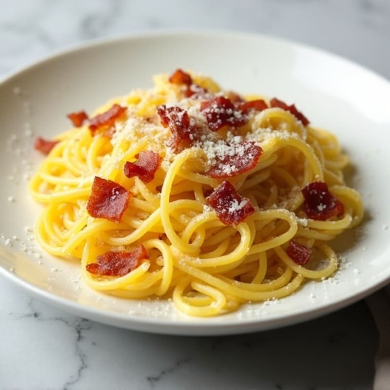 Creamy Turkey Bacon Spaghetti Squash Carbonara