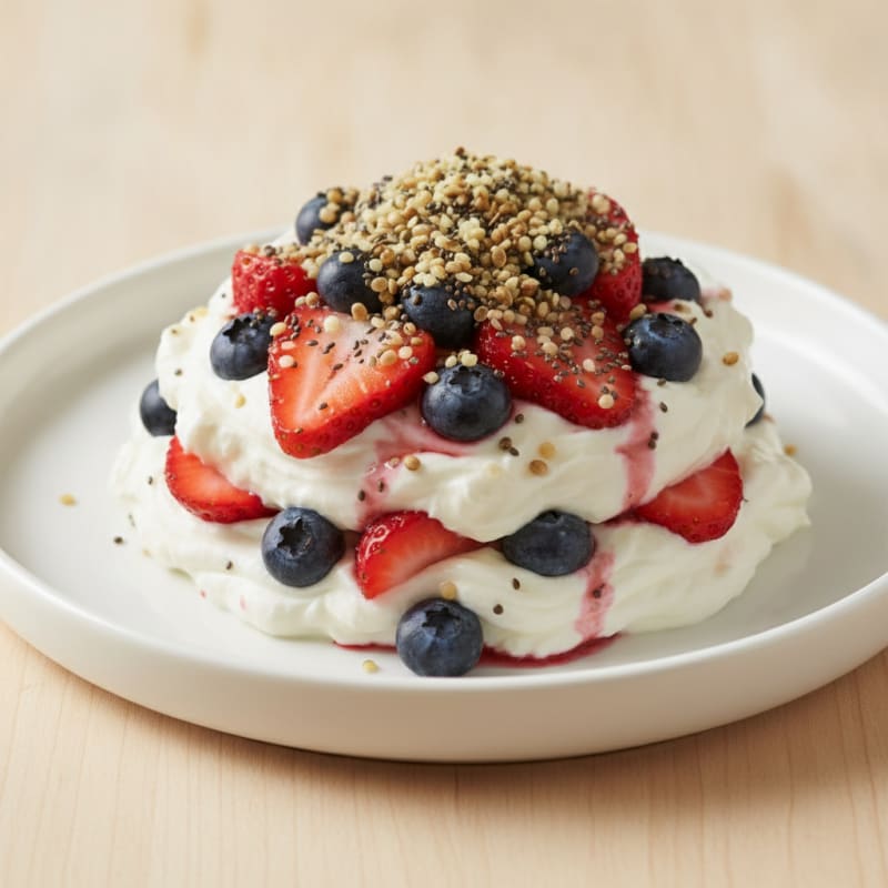 Greek Yogurt Protein Parfait with Mixed Berries