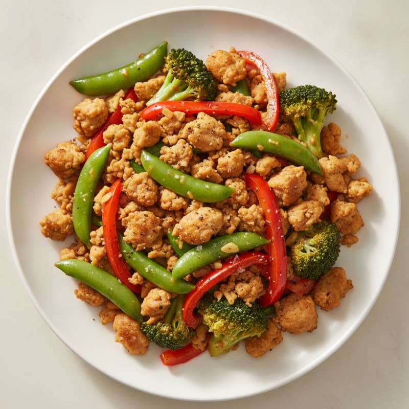 Ground Chicken and Vegetable Stir-Fry