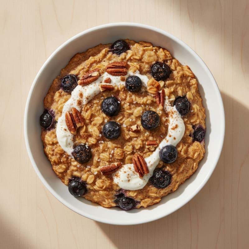 Blueberry Pecan Baked Oatmeal