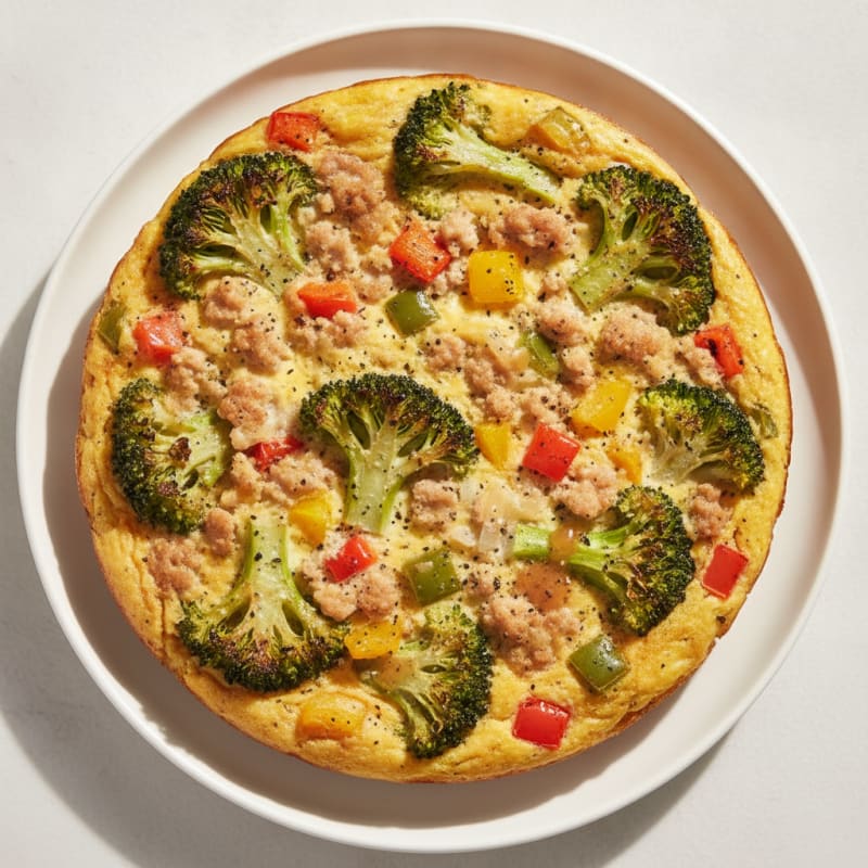 Turkey and Egg Bake with Roasted Vegetables
