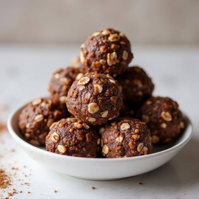 No-Bake Dark Chocolate Protein Bites