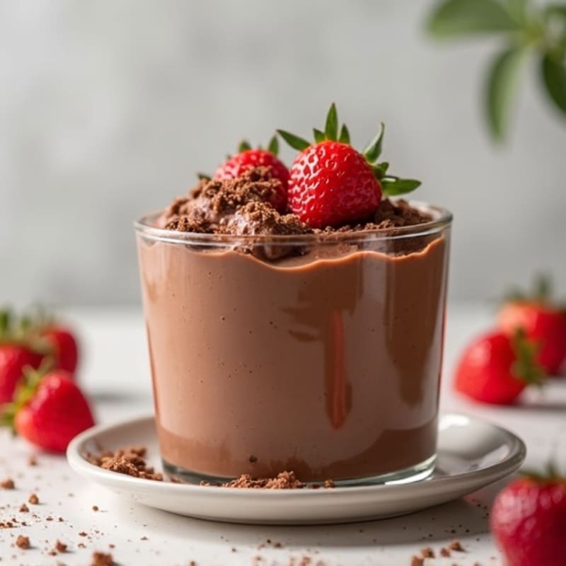 Silky Chocolate Protein Pudding with Greek Yogurt
