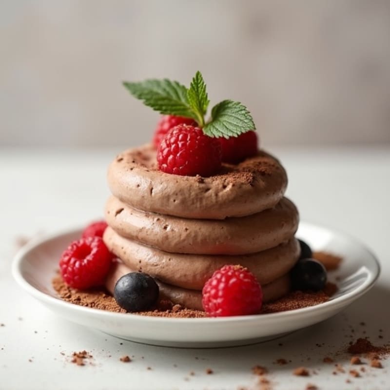 Silky Chocolate Protein Mousse with Whipped Cottage Cheese