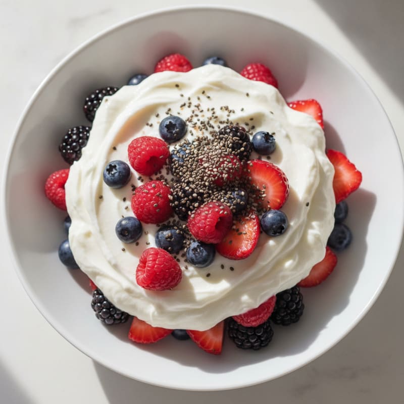 Creamy Greek Yogurt Protein Parfait with Mixed Berries