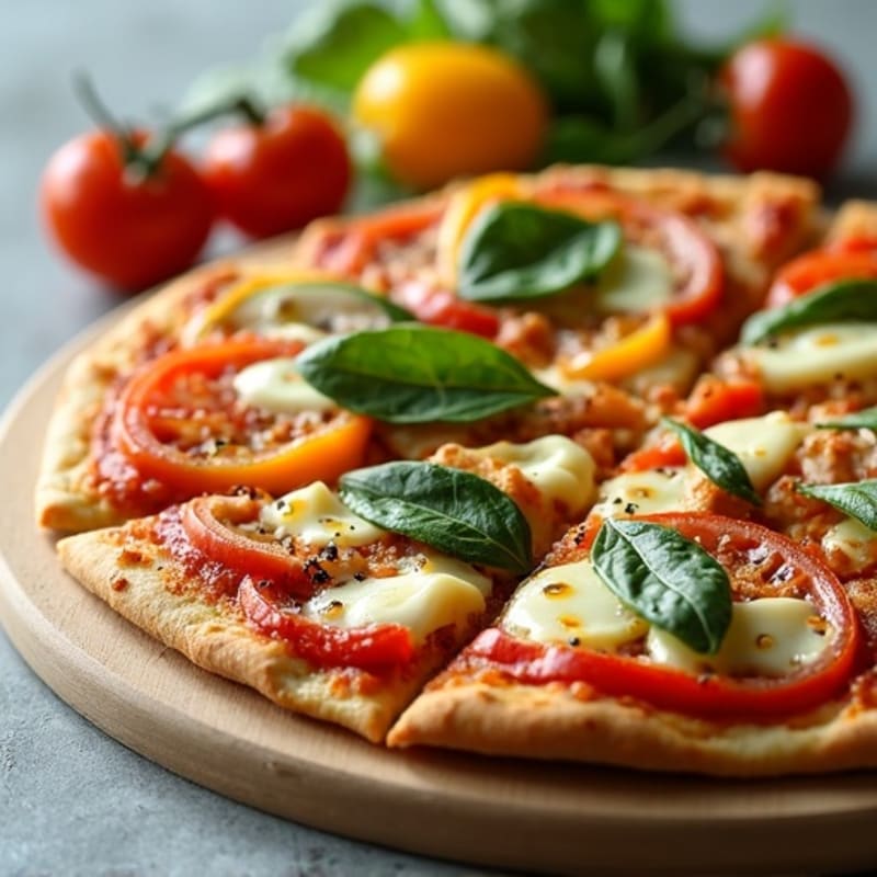 Crispy Chicken and Fresh Vegetable Pizza