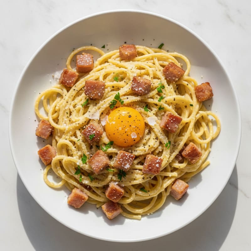 Classic Pasta Carbonara with Pancetta