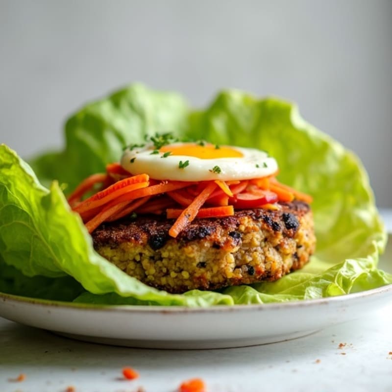 Crispy Veggie Burger Lettuce Wraps