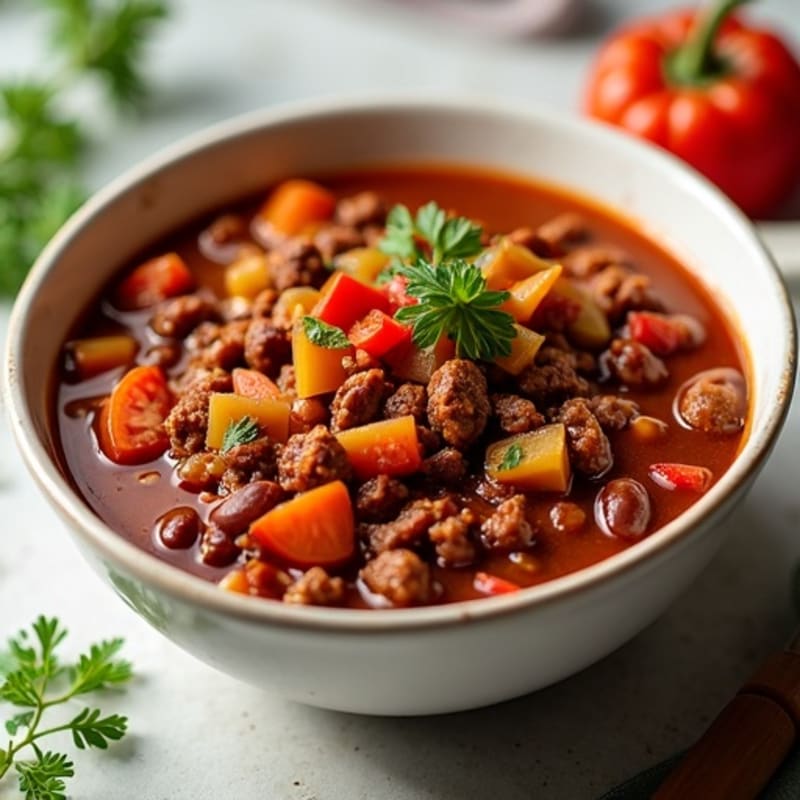 Beef and Bean Hearty Homestyle Chili