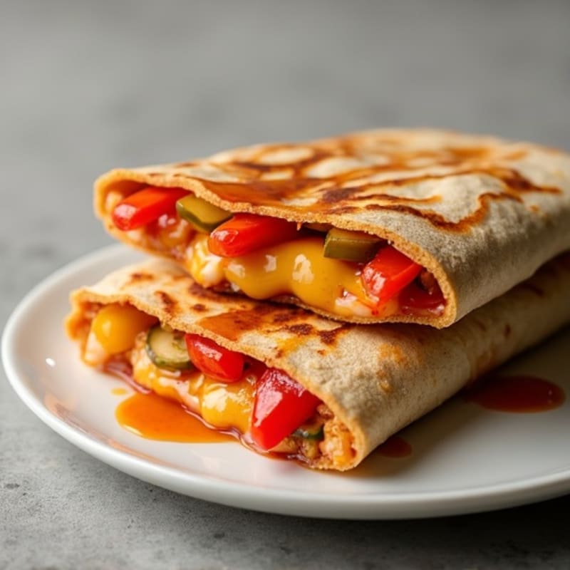 Smoky BBQ Chicken and Bell Pepper Quesadilla