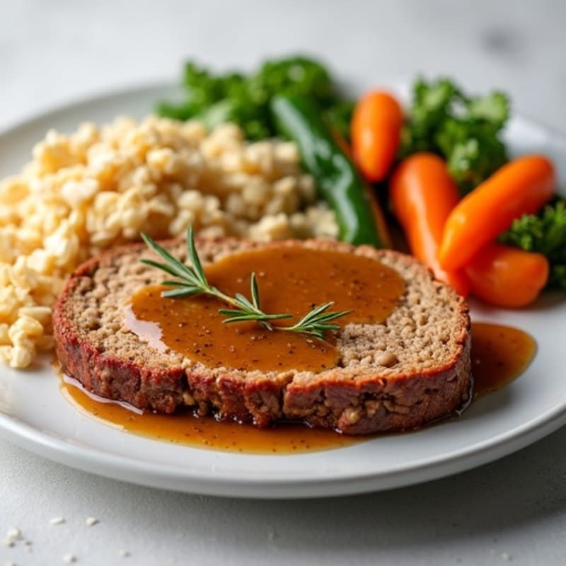 Hearty Lean Meatloaf with Savory Gravy
