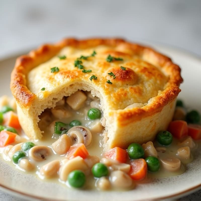 Healthy Creamy Chicken and Vegetable Pot Pie