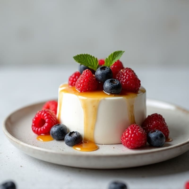 Silky Greek Yogurt Protein Mousse with Mixed Berries