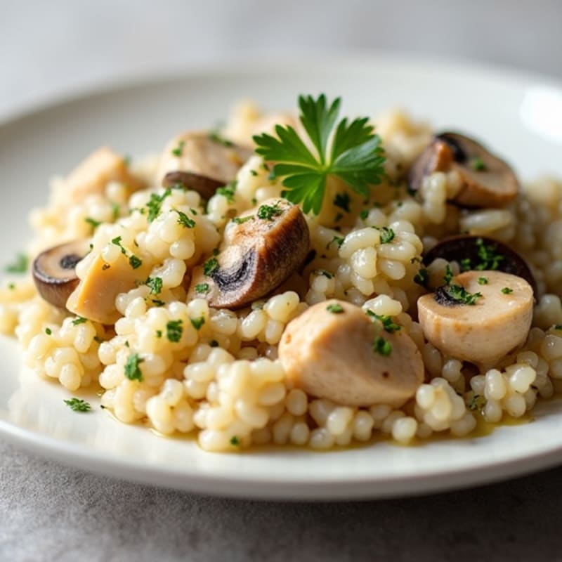 Creamy Garlic Herb Mushroom Risotto