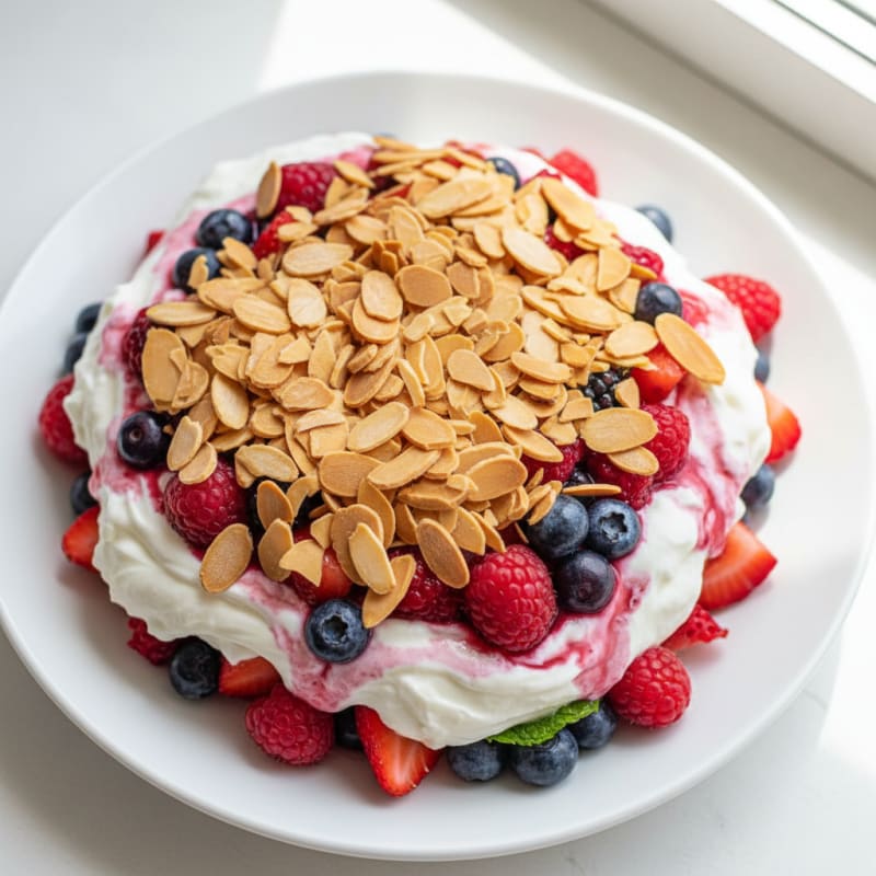 Greek Yogurt Protein Parfait with Berries and Almonds