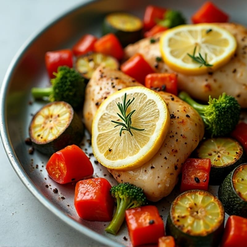 Sheet Pan Lemon Herb Chicken with Crispy Roasted Vegetables