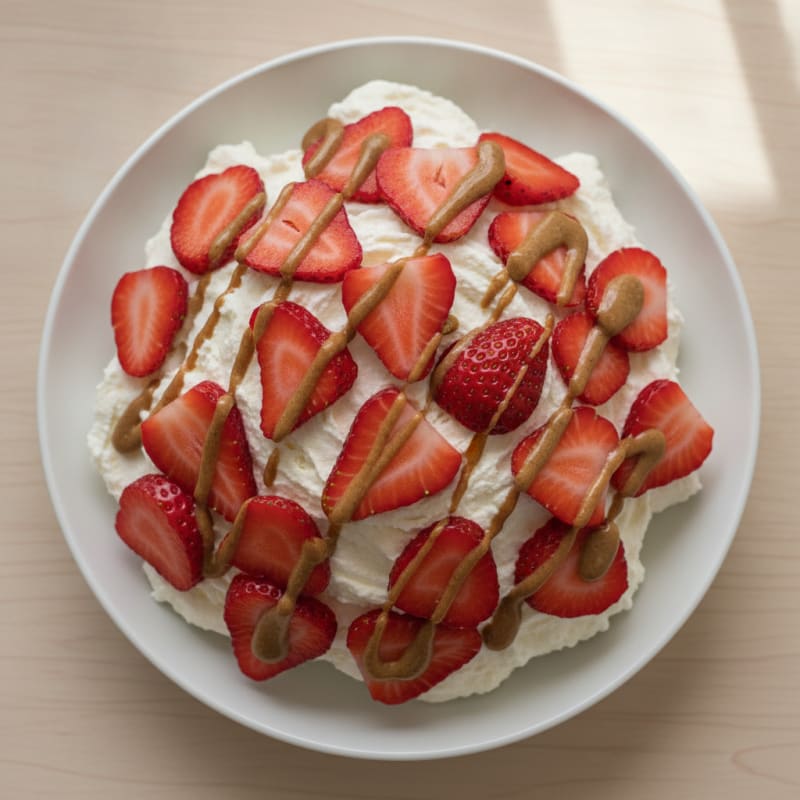 Silky Greek Yogurt Protein Mousse with Fresh Strawberries
