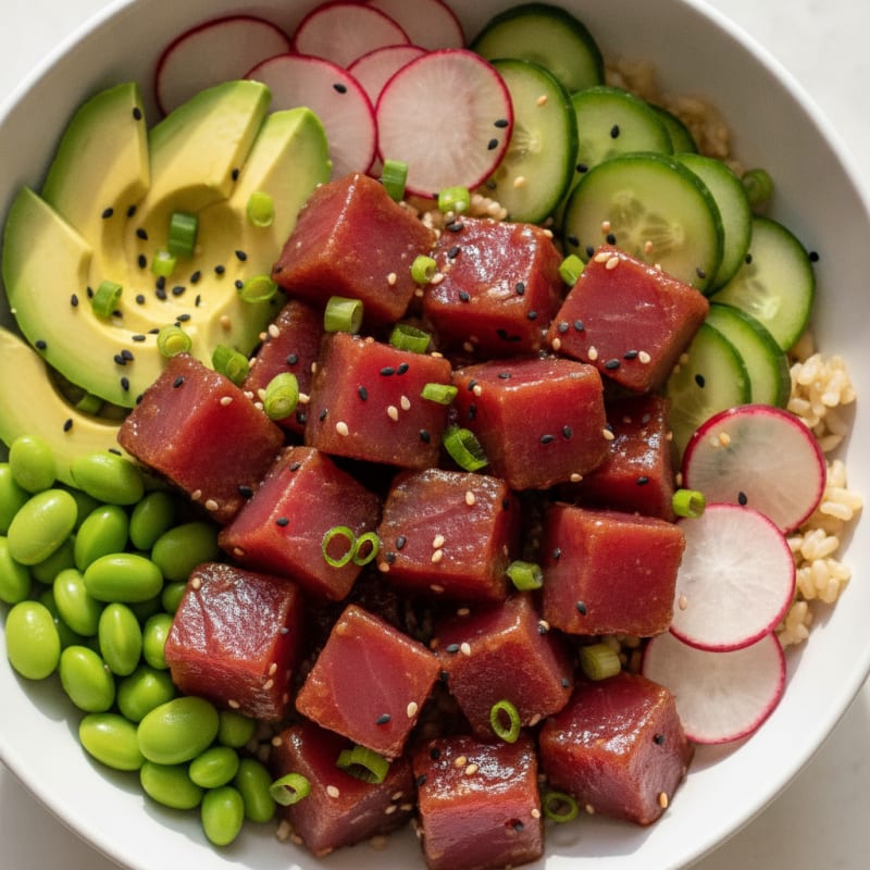 Hawaiian Ahi Tuna Poke Bowl