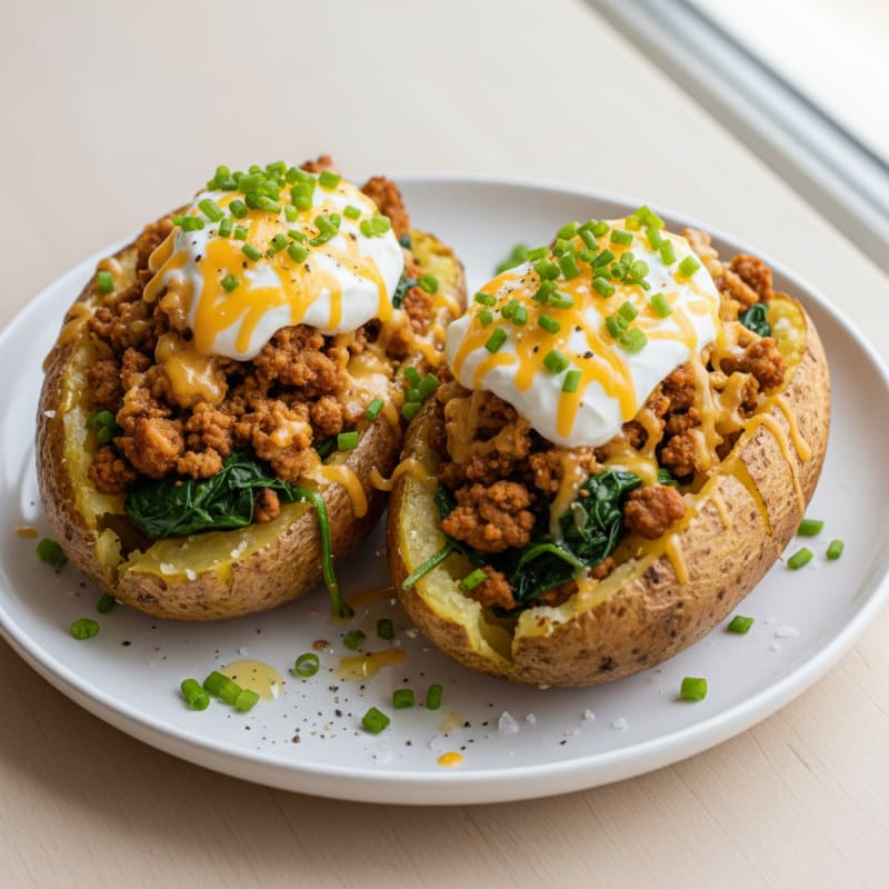 Creamy Loaded Baked Potato Boats