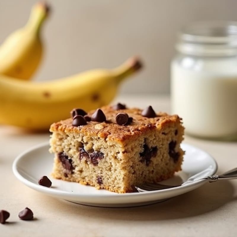Protein-Packed Chocolate Chip Baked Oat Cake