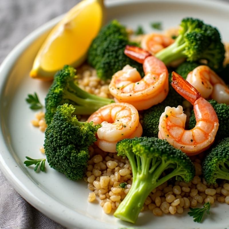 Sheet Pan Lemon Herb Shrimp and Broccoli