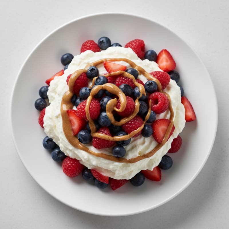 Silky Greek Yogurt Protein Mousse with Mixed Berries