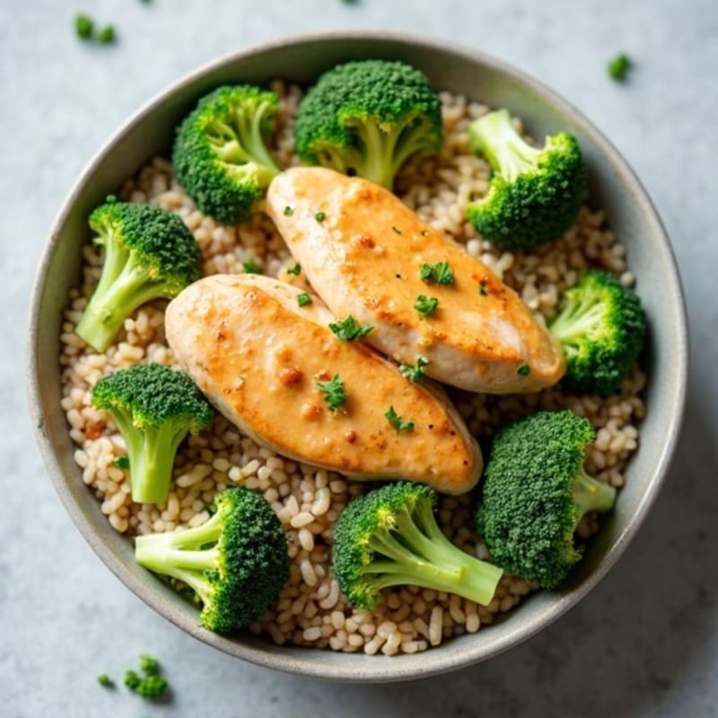 Creamy Coconut Chicken and Broccoli Rice Bowl
