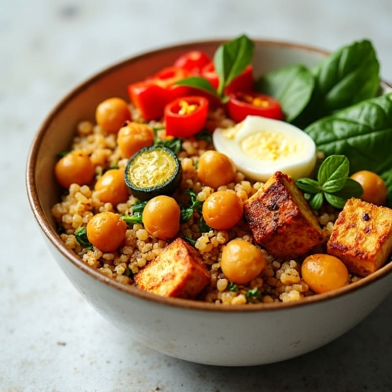 Crispy Roasted Chickpea and Vegetable Power Bowl