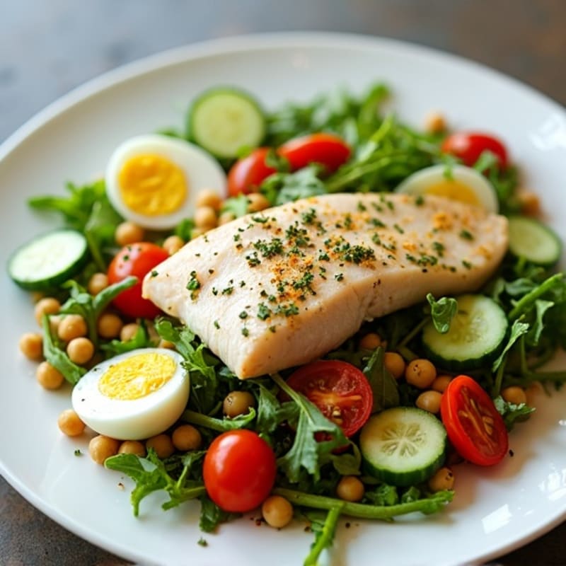 Mackerel Salad with Fresh Herbs and Crisp Vegetables