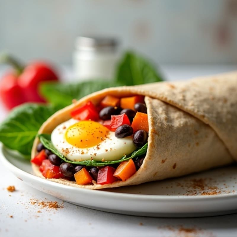 Protein-Packed Sweet Potato Black Bean Breakfast Burrito
